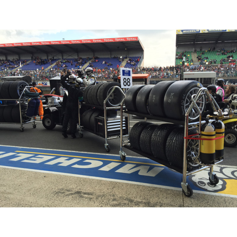 Căruț pentru anvelope din oțel inoxidabil BG Racing, lungime 2 m - BG-R116S - BGR116S - 5060252091015